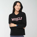 ロングライフアンドハピネス Longlife & Happiness MUSCLE LONDON コットン ロングスリーブティー (BLACK)