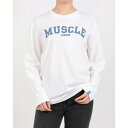 ロングライフアンドハピネス Longlife & Happiness MUSCLE LONDON コットン ロングスリーブティー (WHITE)