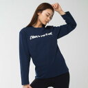 ロングライフアンドハピネス Longlife & Happiness I love yoga コットン ロングスリーブティー (NAVY)