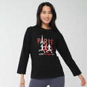 ロングライフアンドハピネス Longlife & Happiness Paris Runners Club コットン ロングスリーブティー (BLACK)