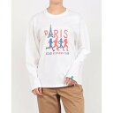 ロングライフアンドハピネス Longlife & Happiness Paris Runners Club コットン ロングスリーブティー (WHITE)