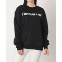 ロングライフアンドハピネス Longlife & Happiness I love yoga クルースウェットシャツ 裏起毛 (BLACK)