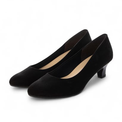 メタルルージュ Metal Rouge 横幅ゆったり 4E プレーンパンプス （Mede in Japan） （ブラックスエード）