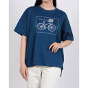 ブローディア BRODIAEA 自転車刺繍半袖Tシャツ【日本製】 (ブルー)