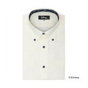 トーキョーシャツ TOKYO SHIRTS 【ディズニー】 ボタンダウン 半袖 形態安定 ワイシャツ (ライトイエロー)
