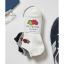 フルーツオブザルーム FRUIT OF THE LOOM 底パイル刺繍 くるぶし丈ショートソックス3足セット16309000 (マルチ)