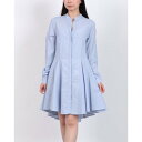 リナシメント RINASCIMENTO ストライプフレアシャツワンピース (var.Cielo Azzurro)