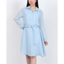 リナシメント RINASCIMENTO シャドウストライプスキッパーシャツワンピース (var.Cielo Azzurro)