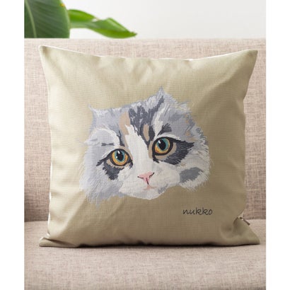 ジュビリー Jubilee × Nukko コラボ クッションカバー ペットデザイナー 犬 猫 ウサギ （グレイッシュ..