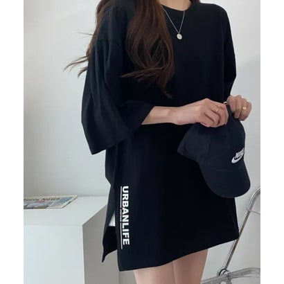 ビビッドレディ VIVIDLADY チュニック ロングTシャツ 半袖 (ブラック) ビビッドレディ VIVIDLADY チュニック ロングTシャツ 半袖 (ブラック)