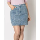デニーローズ DENNY ROSE ジャガードdenimミニスカート (BLUE)
