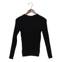 ドゥ アルシーヴ DOUX ARCHIVES ランダムリブニットプルオーバー (BLK)