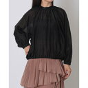 ドゥ アルシーヴ DOUX ARCHIVES シアーバルーンブラウス (BLK)