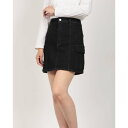 アルシーヴ archives ストレッチデニムカーゴミニスカート (BLK)
