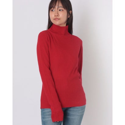 フェピュール feepur 【ハンドウォッシャブル】プチハイネックカラーリブニット (RED) フェピュール feepur 【ハンドウォッシャブル】プチハイネックカラーリブニット (RED)