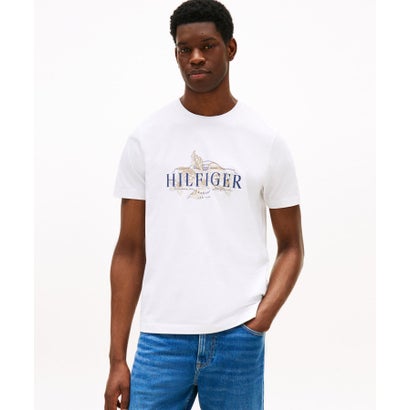 トミー ヒルフィガー TOMMY HILFIGER トロピカルフローラルヒルフィガーTシャツ （ホワイト）