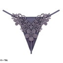アンドカワイイ And Kawaii 花柄レースTバック 刺繍フラワーレースTバックショーツ ミニマルセクシーTバックショーツ【返品不可商品】 (パープル)