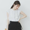 インデックス index 柄アソート展開 アシンメトリーボウタイブラウス【洗濯機可】 (オフホワイト(303))