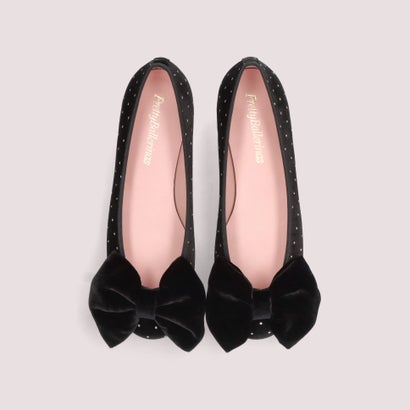 プリティ・バレリーナ Pretty Ballerinas ROSARIO velvet big bow / ロザリオ ベルベット ビッグボウ バレエシューズ （GEMINI-NEGRO）