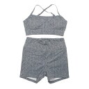フォクシー FOXXIE エレベート スポーツブラ&ショーツ セット (STONE)