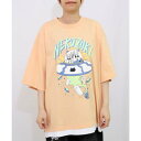 スカラー ScoLar ネコ好きおばけうさぎUFO柄Tシャツ (オレンジ)