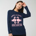 ロングライフアンドハピネス Longlife & Happiness Santa Monica Boxing Gym コットン ロングスリーブティー (NAVY)