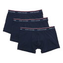 トミー ヒルフィガー TOMMY HILFIGER 3P ロゴトランクス【返品不可商品】 (ネイビー)