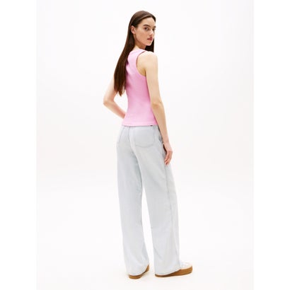 トミー ヒルフィガー TOMMY HILFIGER スリムグラデーションフラッグタンクトップ （ピンク）