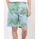 トミー ヒルフィガー TOMMY HILFIGER M HARLEM SHORT PALM PRINT (ブルー)