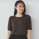 インデックス index 多機能タックスリーブトップス【洗濯機可・汗ジミ防止・吸水速乾・接触冷感・UVケア】 (ブラウン(044))