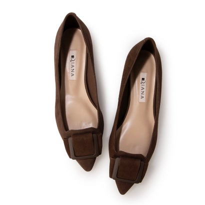 ダイアナ DIANA フラットパンプス （ダークブラウンスエード）のサムネイル