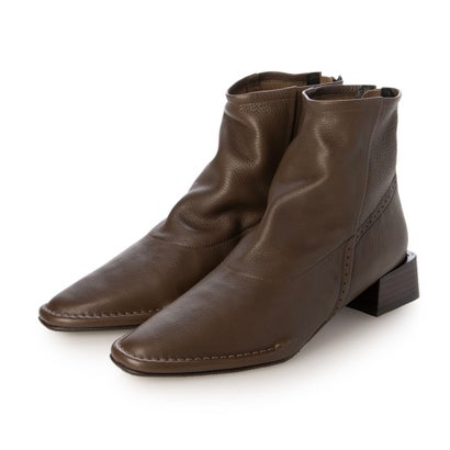 アプレ apres モードカジュアルな【防滑】ソフトレザーブーツ （グレー） （グレー）