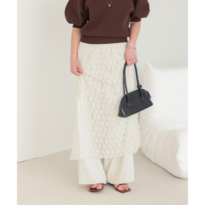 ティティベイト titivate とろみタックワイドイージーパンツ （アイボリー）(4.0)