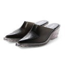 メリッサ melissa MELISSA TEXAS MULE AD (BLACK/CLEAR)