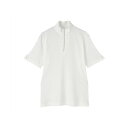 トーキョーシャツ TOKYO SHIRTS ハーフジップ ポロシャツ 半袖 メンズ (ホワイト)