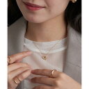 マガジンデモードシュシュ MAGASIN DE MODE Chou Chou ネックレス ニッケルフリー ダブル ハート メタル ストーン プチネックレス OSWY (ゴールド)