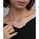 メゾンブリーズ MAISON BREEZE ネックレス ニッケルフリー カーブ カットガラス プチペンダントネックレス 日本製 (ゴールド)