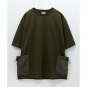 ウッズ WOODS ドローコードポケット付きTシャツ (カーキ)