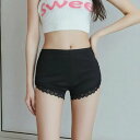 カルペディエム Carpe diem レース付きペチコートパンツ レディース 裾レース インナーパンツ ルームウエア 透け 防止 シンプル 隠しインナーパンツ フリーサイズ ショートパンツ シンプル 可