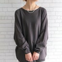 アクアガレージ aquagarage ドルマンスリーブニット 春 秋 冬 長袖 (チャコール)