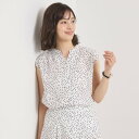 イッツデモ ITS'DEMO 【UVカット/速乾/冷感/洗濯機OK/洗濯後しわになりにくい】麻調ストレッチ前開きブラウス<ラク服シリーズ> (オフホワイト(103))