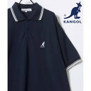 ラザル Lazar KANGOL/カンゴール Lazar別注・コラボ オーバーサイズ カノコ 無地 襟ライン 半袖ポロシャツ レディース メンズ (ネイビー)