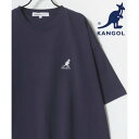 ラザル Lazar KANGOL/カンゴール Lazar別注・コラボオーバーサイズ コットン 半袖 Tシャツ 無地T レディース メンズ (ネイビー)
