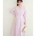 ナイスクラップ NICE CLAUP 【natural couture】タックシャツワンピース (PK)