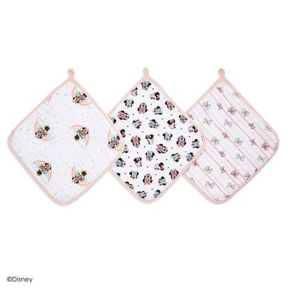 エイデンアンドアネイ aden+anais ウォッシュクロス 3枚入 (ミニーレインボー) エイデンアンドアネイ aden+anais ウォッシュクロス 3枚入 (ミニーレインボー)