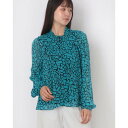 ウィッスルズ WHISTLES Terrazzo Button Front Blouse (Teal/Multi)