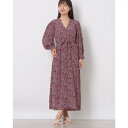 ウィッスルズ WHISTLES Rough Weave Lizzie Midi Dress (Pink/Multi)