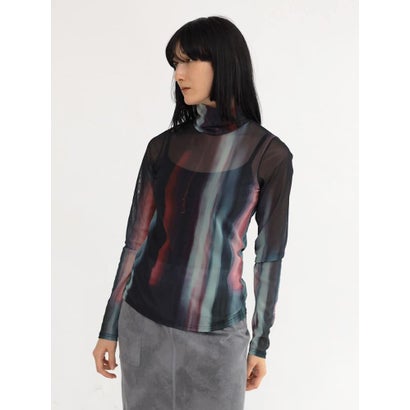 ラシュッド LASUD ムラ染めシアーチュールインナー （ブラック）