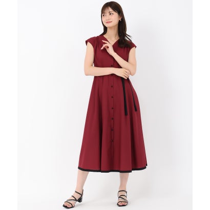 ミッシュマッシュ MISCH MASCH 2025秋冬新作 配色フレンチスリーブワンピース (RED) ミッシュマッシュ MISCH MASCH 2025秋冬新作 配色フレンチスリーブワンピース (RED)