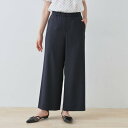 インディヴィ INDIVI 【通勤スーツ】ドライタッチワイドパンツ (ネイビー(094))